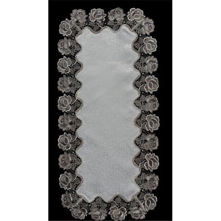 Sinobrite Sinobrite H0987 Cocoa Rose Square Doily; 24 in. H0987(024)